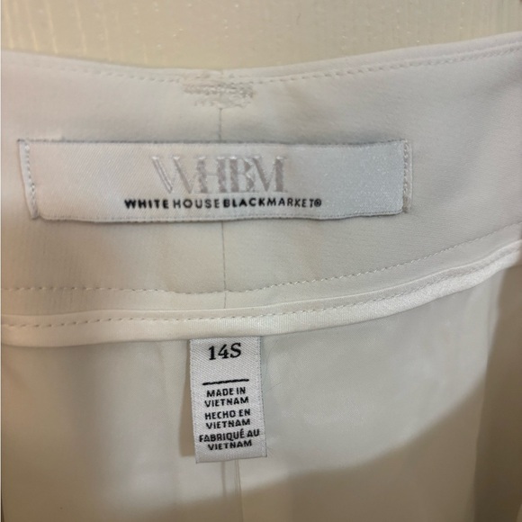 NWT White House Black Market Luna Wide Leg Trousers White Women’s Size 14 Short - Picture 8 of 13